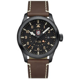 Luminox Air Pilot P-38 Lightning Brown Genuine Leather Strap Men's Watch LM9526