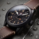 Luminox Air Pilot P-38 Lightning Brown Genuine Leather Strap Men's Watch LM9526