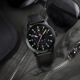 Luminox Air Pilot P-38 Lightning Black Genuine Leather Strap Men's Watch LM9531