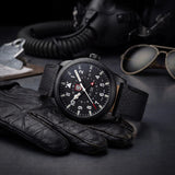 Luminox Air Pilot P-38 Lightning Black Genuine Leather Strap Men's Watch LM9531