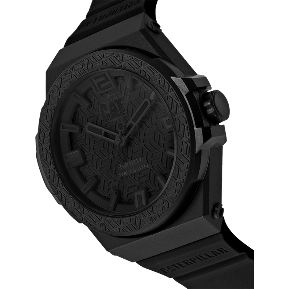 Caterpillar Spirit Evo Black Silicone Strap Men's Watch LO.111.21.111