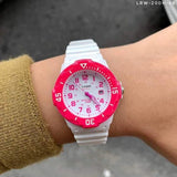 Casio General White Dial Resin Strap Women Watch LRW-200H-4BVDF-P
