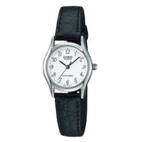 Casio General Black Leather Strap Men's Watch - Mineral Glass | LTP-1094E-7BRDF-P