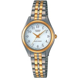 Casio General Two-Tone Stainless Steel Strap Women Watch LTP-1129G-7BRDF-P