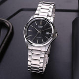 Casio General Black Dial Silver Stainless Steel Strap Men Watch LTP-1183A-1ADF-P