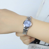 Casio General Blue Dial Silver Stainless Steel Strap Women Watch LTP-1241D-2ADF-P