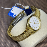 Casio Analog Quartz Gold Tone White Dial Women's Watch LTP-1274G-7ADF-P