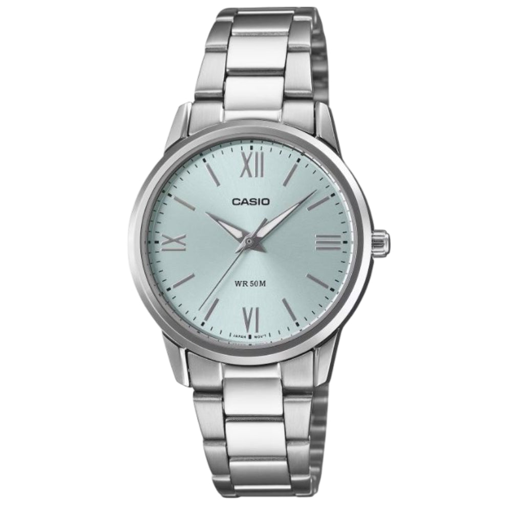 Casio General Silver Stainless Steel Strap Women Watch LTP-1303DD Series