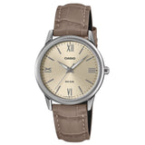 Casio General Brown Leather Strap Women Watch LTP-1303LL-7AVDF-P