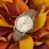 Casio General Brown Leather Strap Women Watch LTP-1303LL-7AVDF
