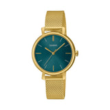 Casio General Green Dial Gold Milanese Strap Women Watch LTP-2024VMG-3CDR