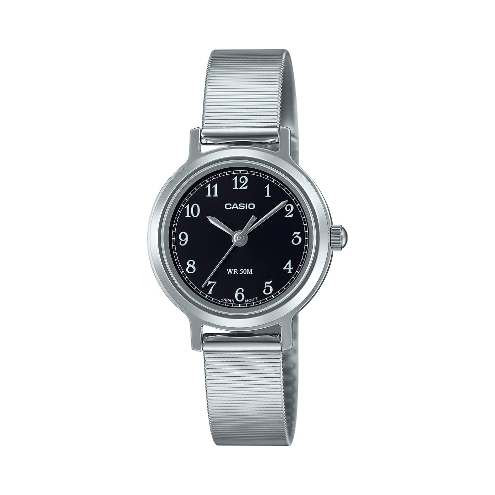 Casio General Silver Stainless Steel Mesh Strap Women Watch LTP-B170D Series