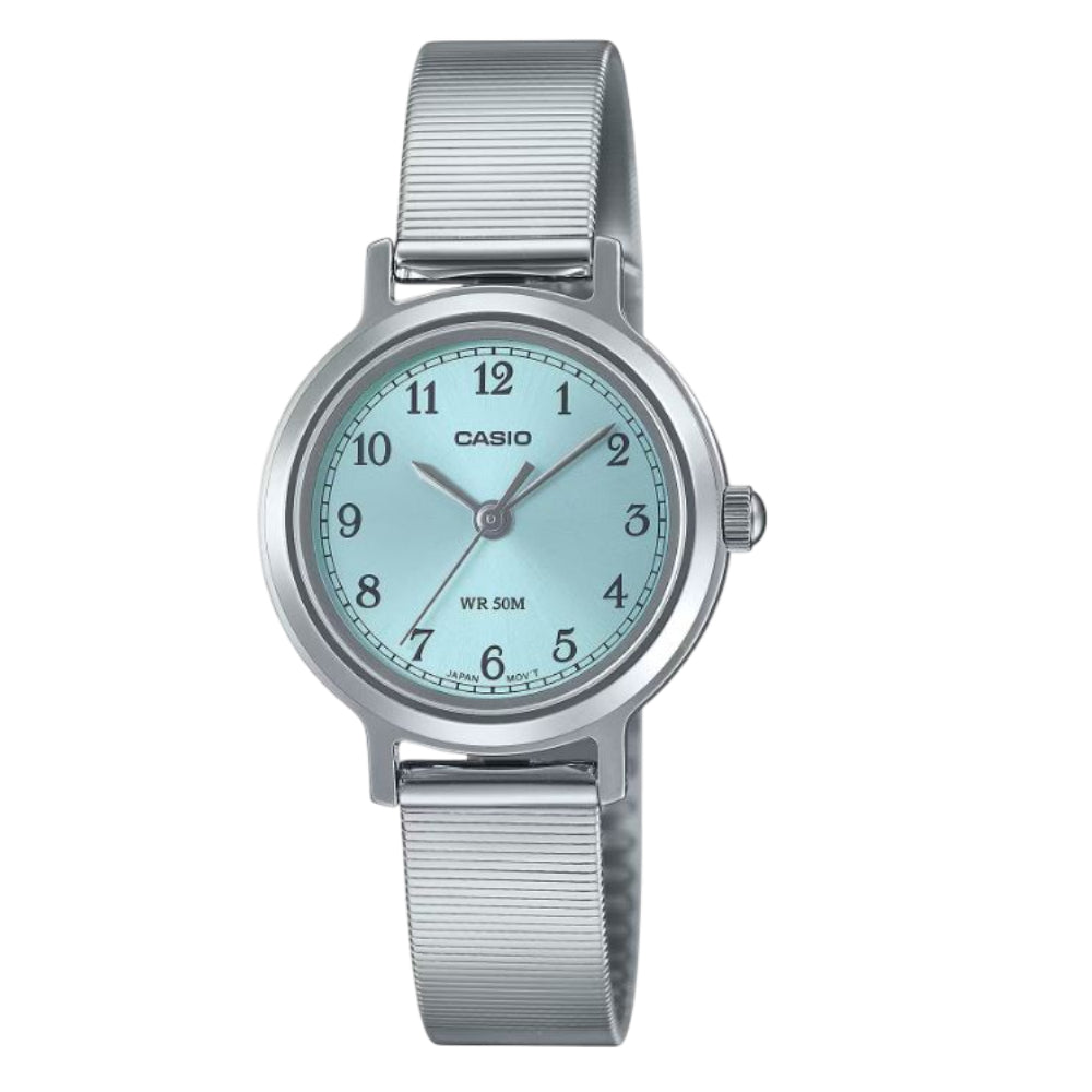 Casio General Silver Stainless Steel Mesh Strap Women Watch LTP-B170D Series