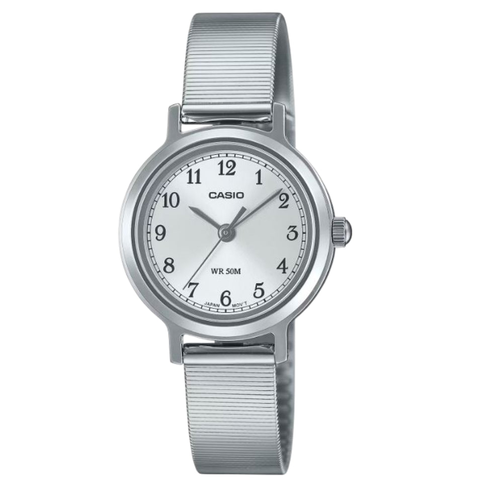 Casio General Silver Stainless Steel Mesh Strap Women Watch LTP-B170D Series
