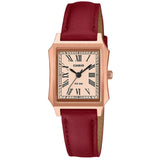 Casio Classic Analog Red Leather Strap Women's Watch LTP-B190RGL-4BVDF