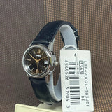 Casio General Silver Case Black Leather Strap Women's Watch LTP-V002L-1B3UDF-P