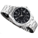 Casio General Black Dial Silver Stainless Steel Strap Women Watch LTP-V004D-1BUDF-P