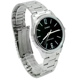 Casio General Black Dial Silver Stainless Steel Strap Unisex Watch LTP-V005D-1BUDF-P