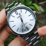 Casio General Silver Dial Stainless Steel Strap Unisex Watch LTP-V005D-7BUDF-P