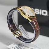 Casio General Brown Leather Strap Women's Watch LTP-V005GL-9BUDF