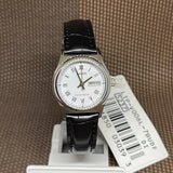 CASIO ENTICER LTP-V006L-7BUDF-P BLACK LEATHER WOMEN WATCH