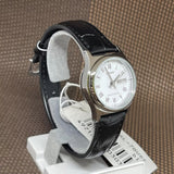 CASIO ENTICER LTP-V006L-7BUDF-P BLACK LEATHER WOMEN WATCH