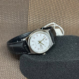 CASIO ENTICER LTP-V006L-7BUDF-P BLACK LEATHER WOMEN WATCH