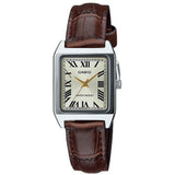 Casio General Brown Leather Strap Women's Watch LTP-V007L-9BUDF-P