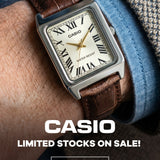 CASIO GENERAL LTP-V007L-9BUDF-P BROWN LEATHER UNISEX WATCH