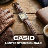 CASIO GENERAL LTP-V007L-9BUDF-P BROWN LEATHER UNISEX WATCH