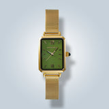 Aries Gold Lustre Gold Gem Mint Green Dial Women's Watch - Mesh Strap | L 5018 G-GNONYX