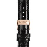 Mido Baroncelli Diamonds Black Leather Strap Men Watch M0072073603600