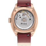 Mido Belluna Burgundy Bordeaux Fabric Strap Women Watch M0243073711600