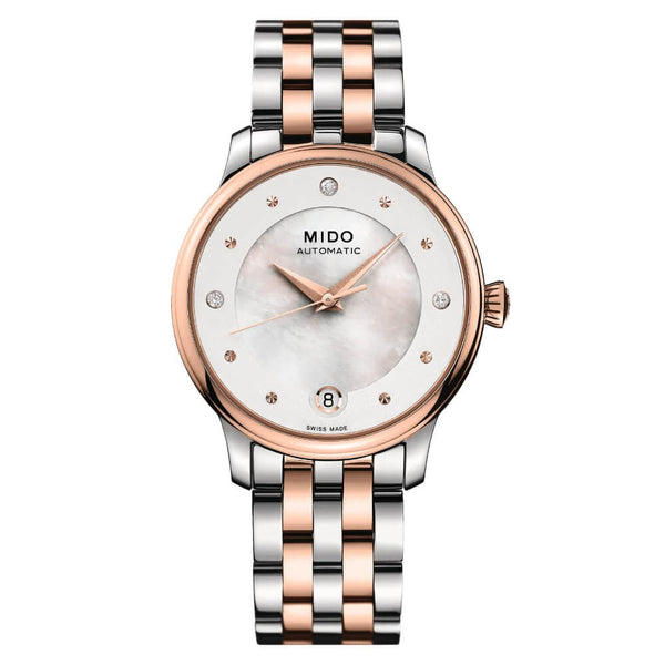 Mido Baroncelli Two-Tone Stainless Steel Strap Women Watch M0392072210600