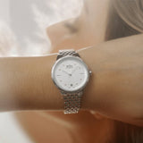 Mido Rainflower Silver Stainless Steel Strap Women Watch M0432071101100