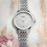 Mido Rainflower Silver Stainless Steel Strap Women Watch M0432071101100