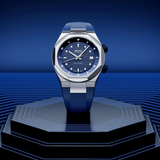 Mido Multifort 8 Two Crowns Blue Rubber Strap Men Watch M0475071704100