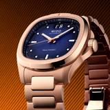 Mido Multifort Blue Dial Rose Gold Stainless Steel Strap Men's Watch M0495263304100