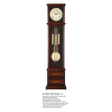 Mapple Leaf Hampton Classic 8-Rod Grandfather Clock – Stylish Grey / Chestnut Brown Model 6612