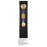 Mapple Leaf Montreux Slimline 8-Rod Grandfather Clock – Dark Black Model 6625