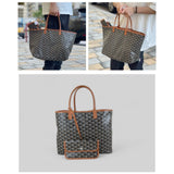 Goyard J25042406 Saint Luois PM Tote Bag Brown (Very Good Condition)