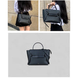 Celine B25041505 Leather Calf Belt Black Handbag (Good Condition)