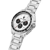 MASERATI VELOCITÀ R8873652006 WHITE CHRONOGRAPH DIAL STEEL WATCH