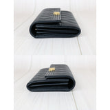 Chanel X25040711 Leboy Caviar Skin Black Long Wallet Made In 2018 (Very Good Condition)