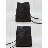 Bottega Veneta P25041410 Lamb Skin Weave Bucket (Good Condition)