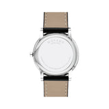 MOVADO MUSEUM CLASSIC 607886 BLACK LEATHER WATCH