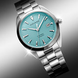 Movado Heritage Series Datron Automatic 40mm Light Blue DIal Steel Watch 3650175