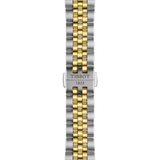 TISSOT PR516 POWERMATIC 80 T1494072201100 38mm WHITE DIAL GOLD & GREY STEEL WATCH