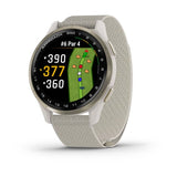 GARMIN APPROACH S50 GM-010-03010-41 ADVANCED GPS IVORY COMFORT FIT NYLON BAND SMART WATCH