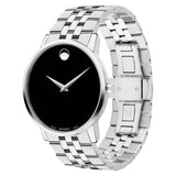 Movado Stainless Steel Black Dial Men's Swiss Made Watch 607199